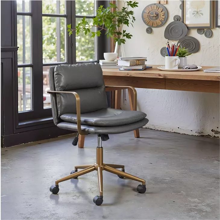 Birao Gray Adjustable Swivel Office Chair