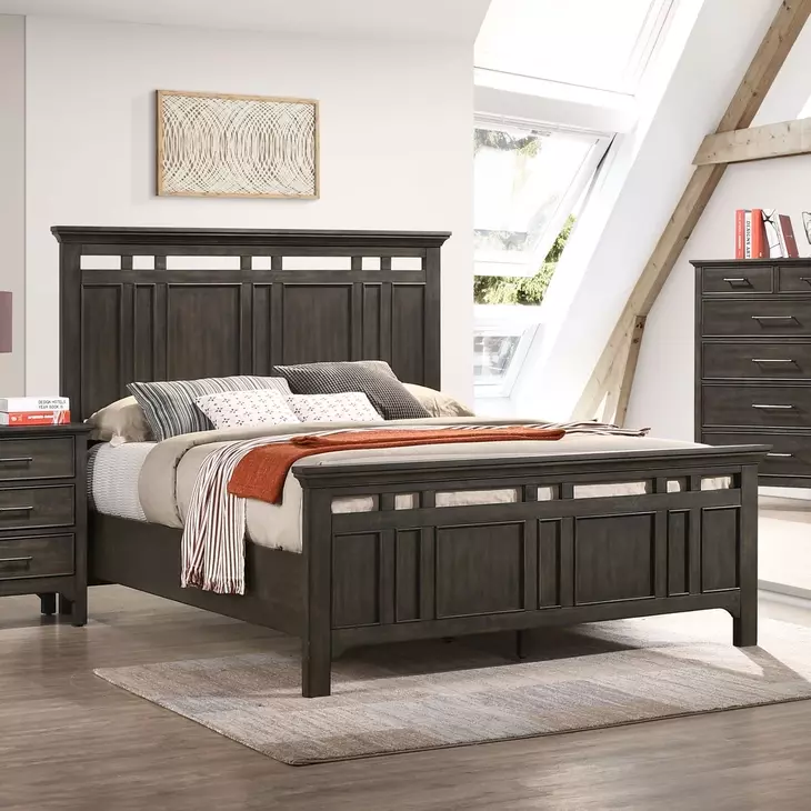 Hawthorne Burnished Clay Queen Panel Bed