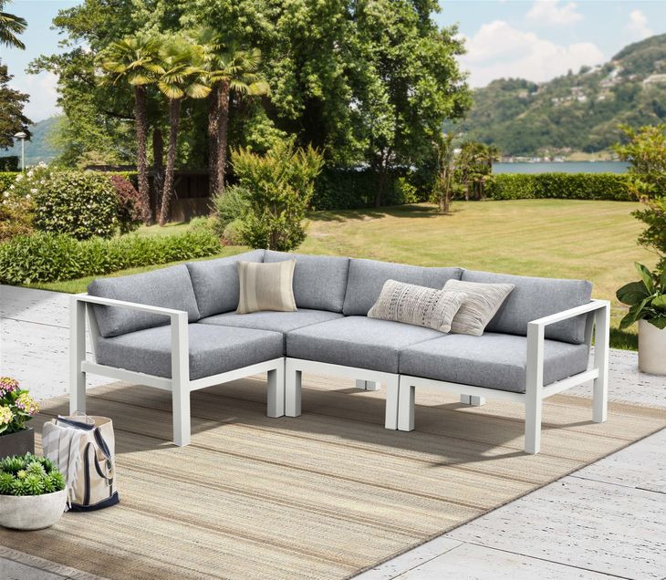 Nash Outdoor Seating Buff 4 Piece Outdoor Modular Sectional