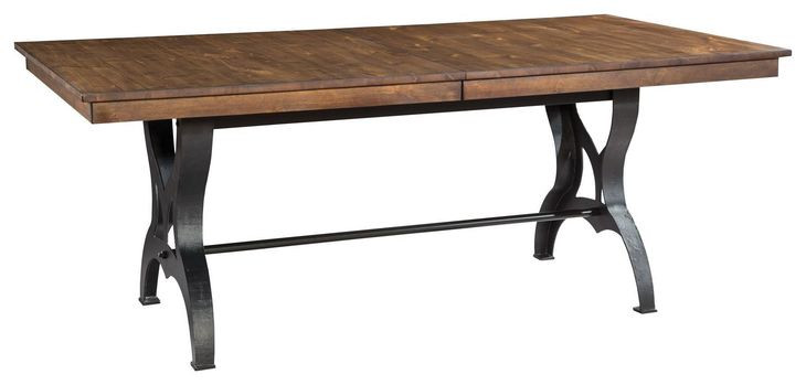 District Copper and Black 96" Extendable Rectangular Dining Table