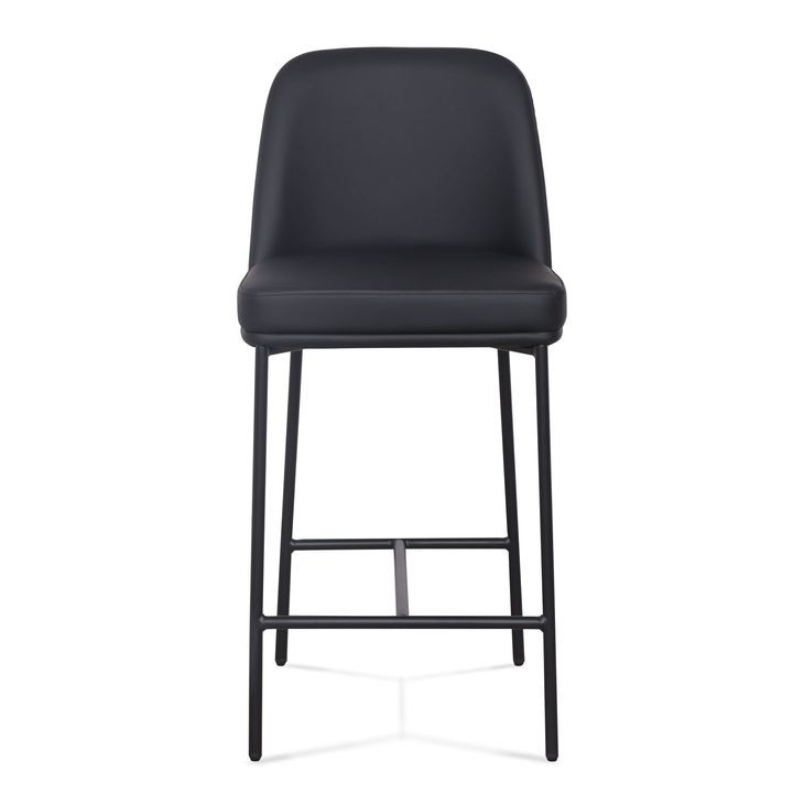 Sydney Black Upholstered Counter Height Stool Set of 2