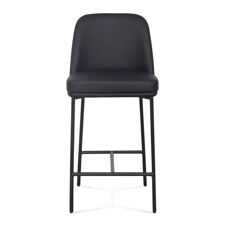 Sydney Black Upholstered Counter Height Stool Set of 2