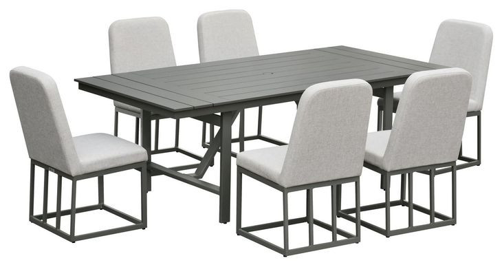 Nash Outdoor Dining Gray Upholstered Outdoor Side Chair