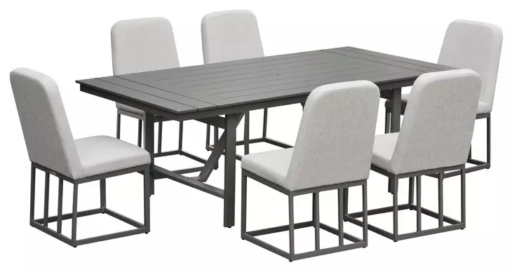 Nash Outdoor Dining Gray Upholstered Outdoor Side Chair Set of 2
