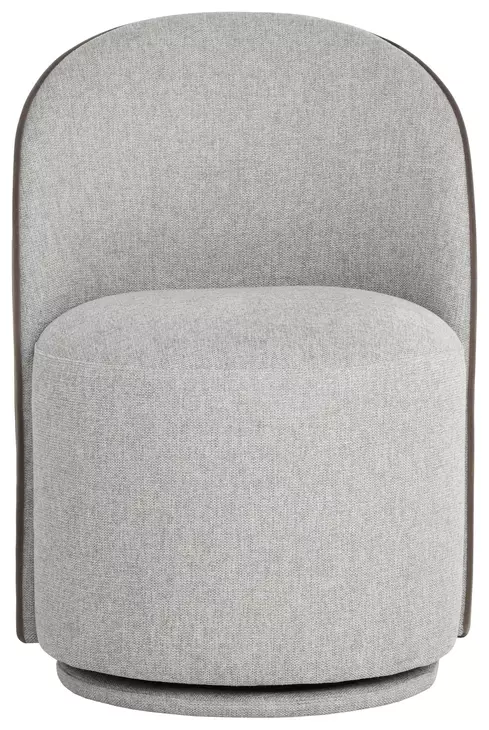 Opaline Belfast Heather Gray and Meg Ash Upholstered Swivel Dining Chair
