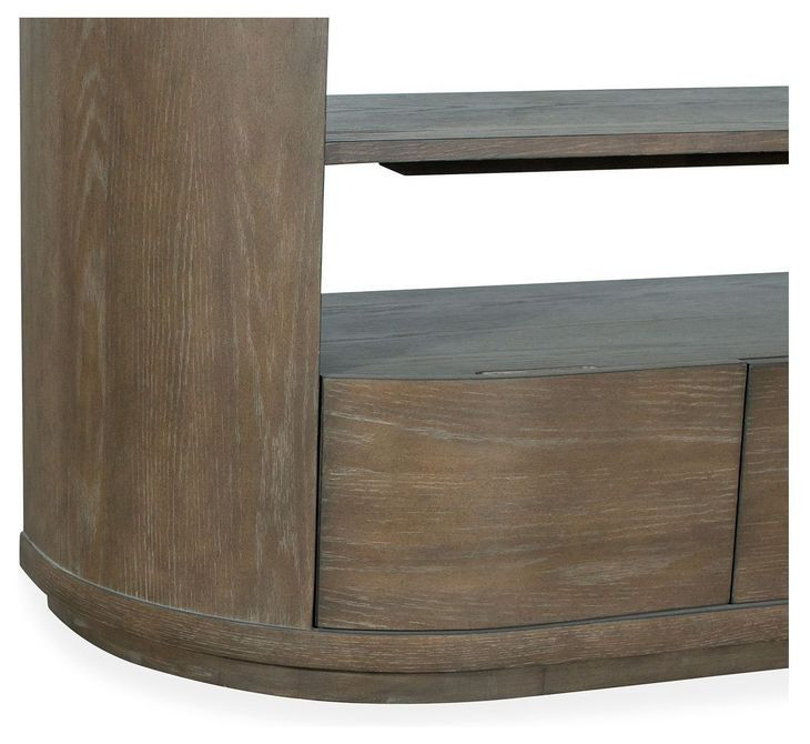 Bosley Lt. Brown Porpoise 60" Demilune TV Stand