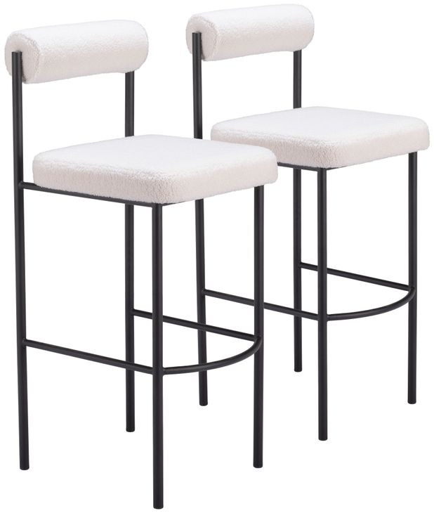 Livorno Ivory Bar Stool Set of 2
