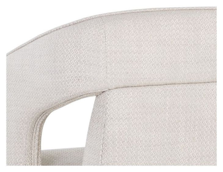Llorente Moto Stucco Performance Fabric Wheeled Upholstered Dining Armchair