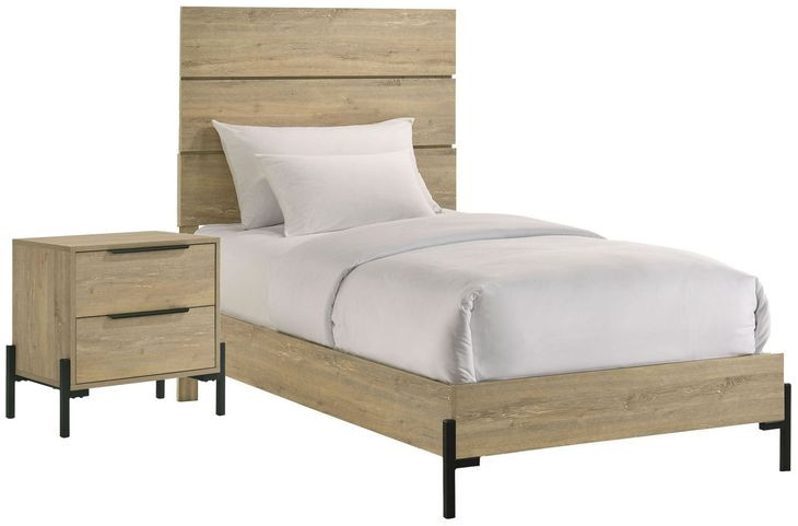 Newhall Vintage Oak Melamine Panel Bedroom Set