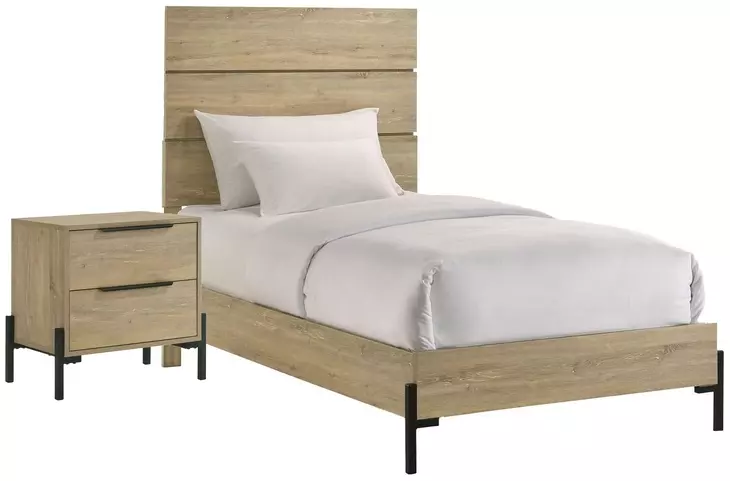 Newhall Vintage Oak Melamine Youth Panel Bedroom Set