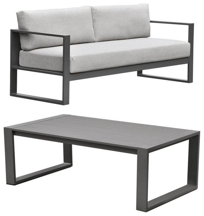 Navarro Outdoor Seating Mocha 2 Piece Outdoor Conversation Set