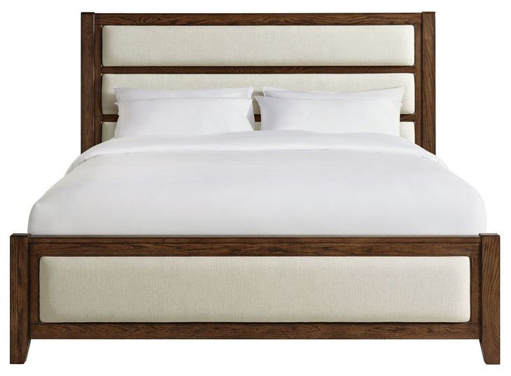 Marlow Sable and White King Upholstered Storage Panel Bed