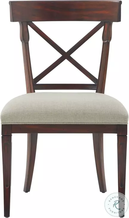 Brooksby Draper Performance Fabric Cross Back Side Chair