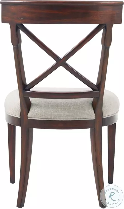 Brooksby Draper Performance Fabric Cross Back Side Chair