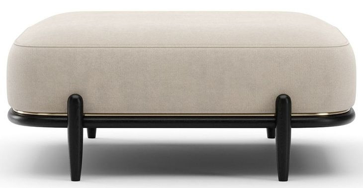 Madera Oatmeal Upholstered Rectangular Ottoman
