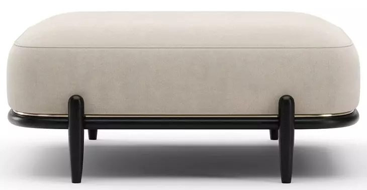 Madera Oatmeal Upholstered Rectangular Ottoman