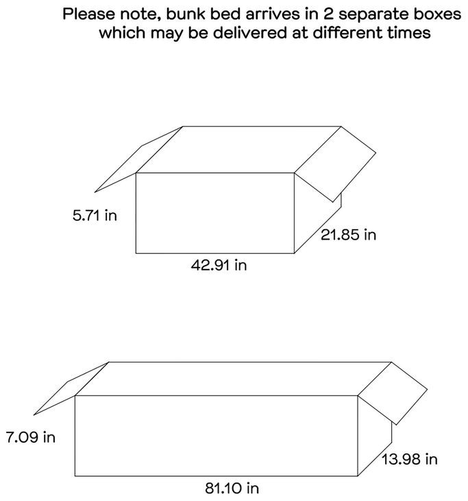 Flynn Weathered Brown Twin Over Twin Bunk Bed with Matresses