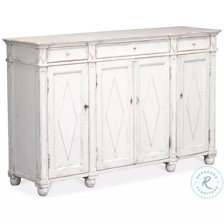 Diamond Wall White Sideboard