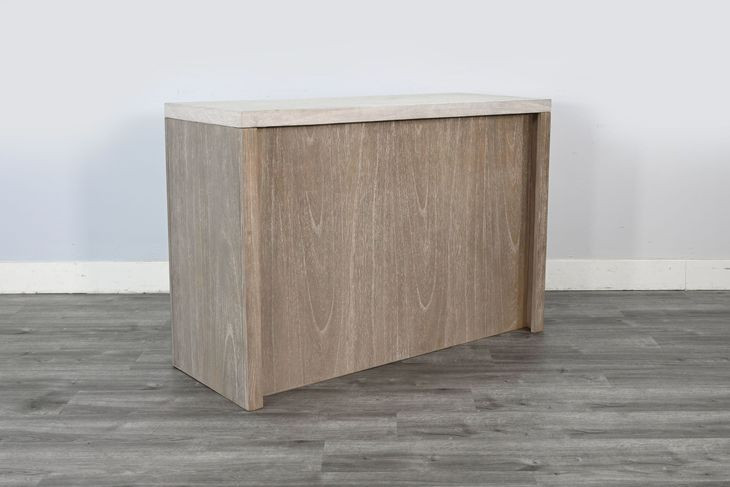 Rowan Light Gray and Wheat 60" Rectangular Bar Table