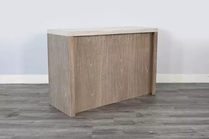 Rowan Light Gray and Wheat 60" Rectangular Bar Table