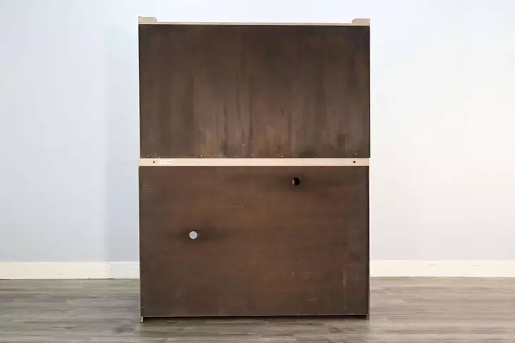 Rowan Light Gray 4 Door Bar Cabinet with Hutch and USB Charging