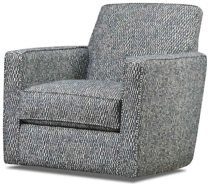 Universal Denim Blue Upholstered Swivel Glider Chair