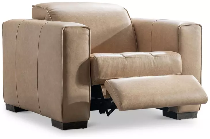 Nest Cream Leather Power Motion Chair