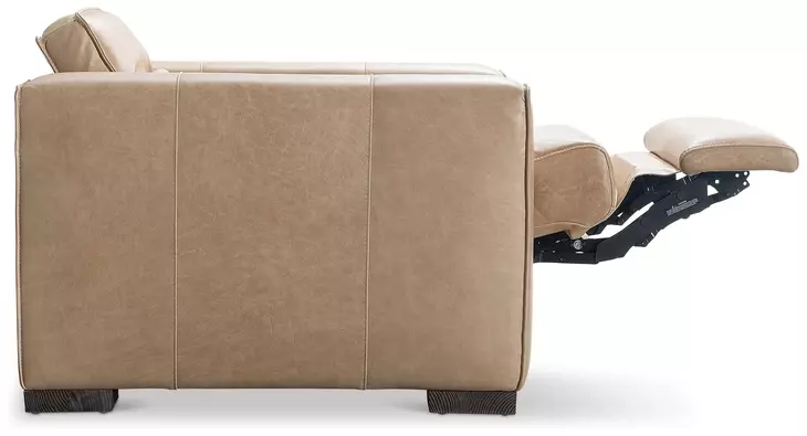 Nest Cream Leather Power Motion Living Room Set
