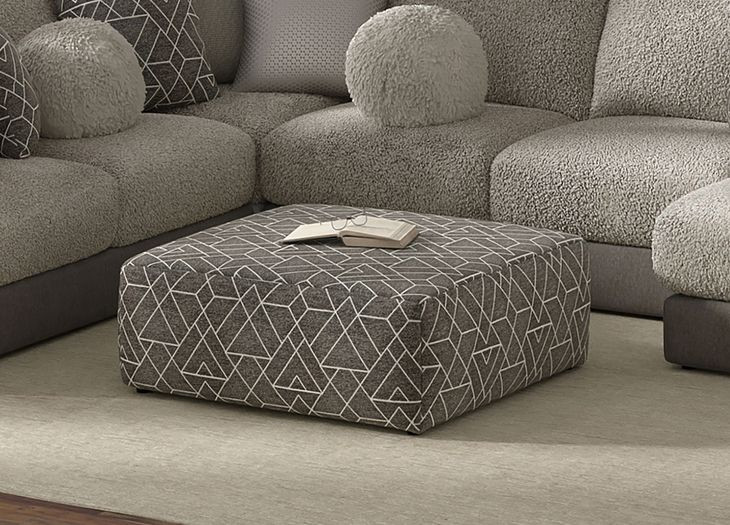 Canyon Umber Upholstered Square Cocktail Ottoman