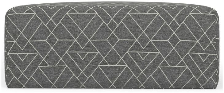 Canyon Platinum Upholstered Square Cocktail Ottoman