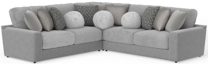 Canyon Platinum 3 Piece Modular Sectional with Pillows