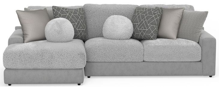 Canyon Platinum 2 Piece Modular LAF Chaise Sectional with Pillows