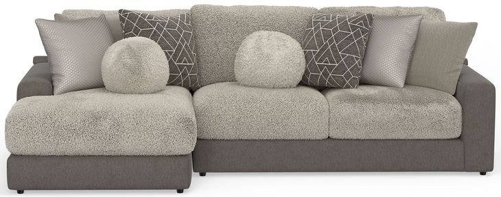 Canyon Umber 2 Piece Modular LAF Chaise Sectional with Pillows