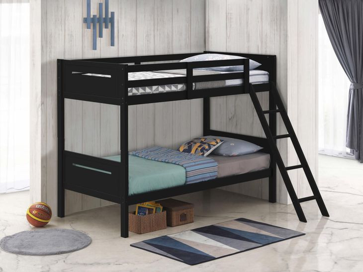 Littleton Black Twin Over Twin Bunk Bed