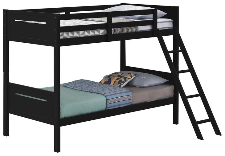 Littleton Black Twin Over Twin Bunk Bed
