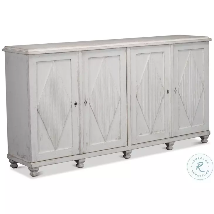 40521 White 4 Doors Sideboard
