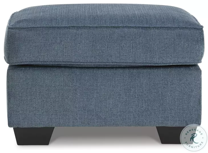 Cashton Blue Ottoman