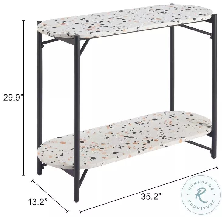 Tuxedo Black And White Console Table