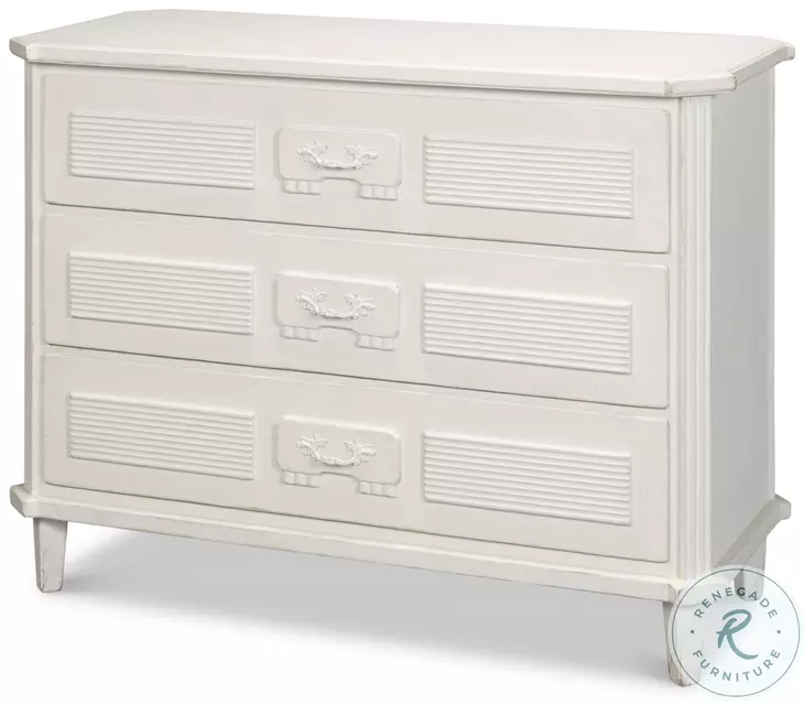 Altus Antique White 3 Drawer Commode