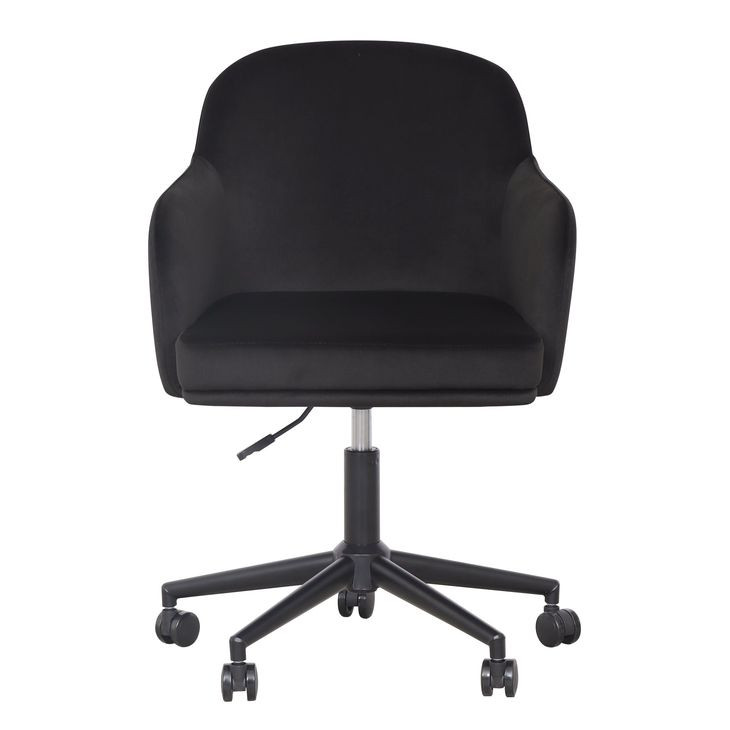 Sydney Black Performance Fabric Upholstered Swivel Desk Chair