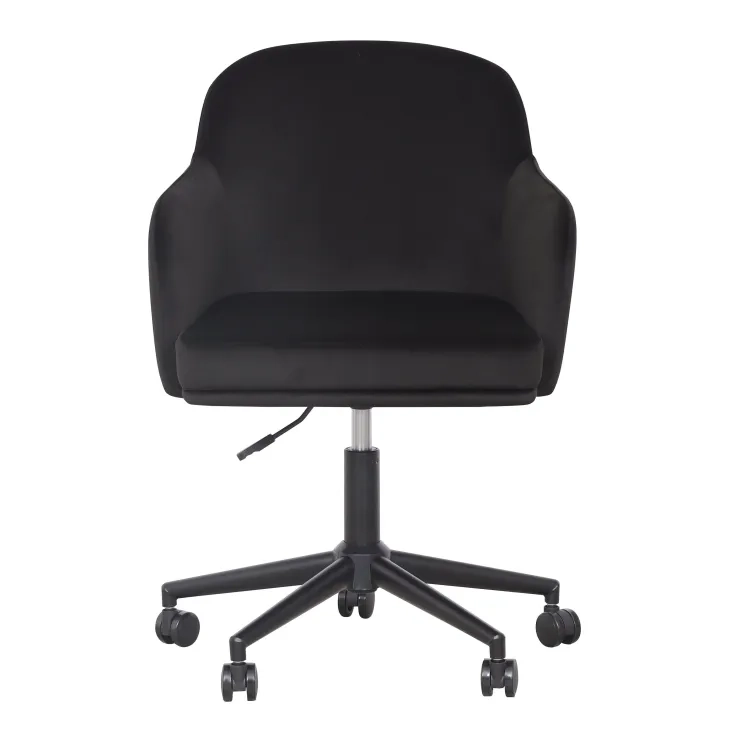 Sydney Black Performance Fabric Upholstered Swivel Desk Chair