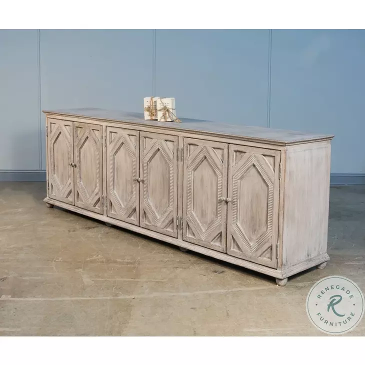 Six Diamonds Gray Sideboard