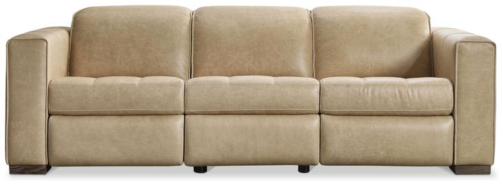 Nest Cream Leather Power Motion Living Room Set