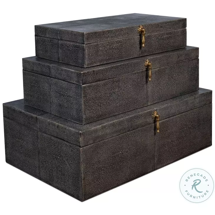 Cosmos Black Nesting Boxes Set Of 3