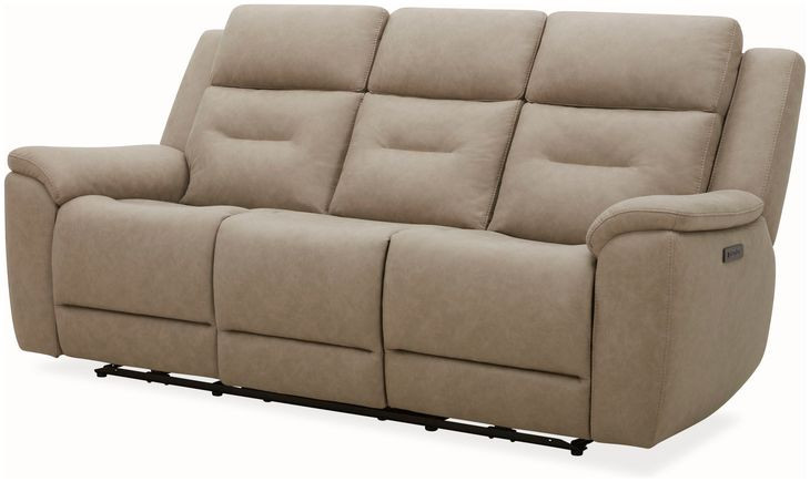 Cascades Tahoe Fog Performance Fabric 88" Power Reclining Sofa with USB Charging
