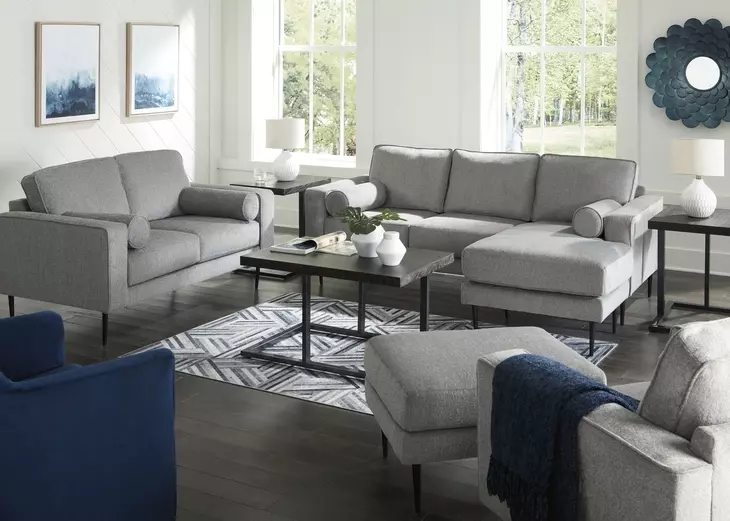Hazela Charcoal Living Room Set