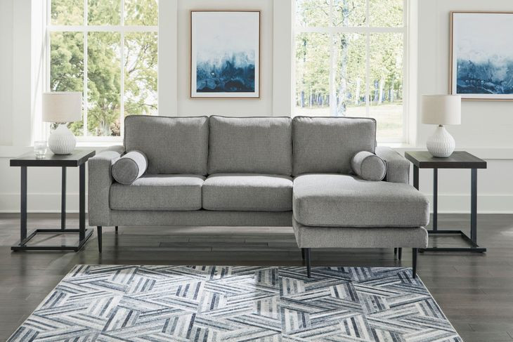 Hazela Charcoal Sofa with Chaise