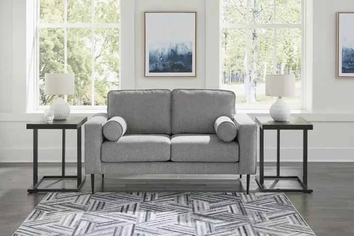 Hazela Charcoal 60" Loveseat