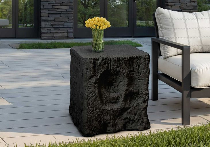 4112 Black Square Accent Table