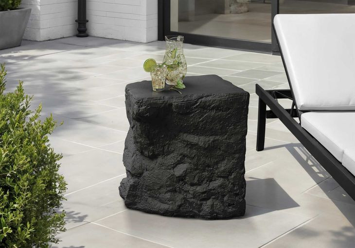 4117 Black Square Accent Table